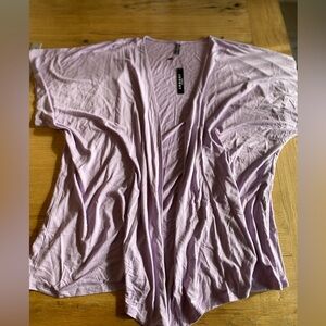 Johnny Short Sleeve ‎ Light Open Cardigan Purple Women’s XL NWT